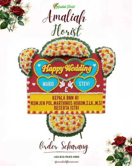 Papan Bunga Pernikahan Cilampeni